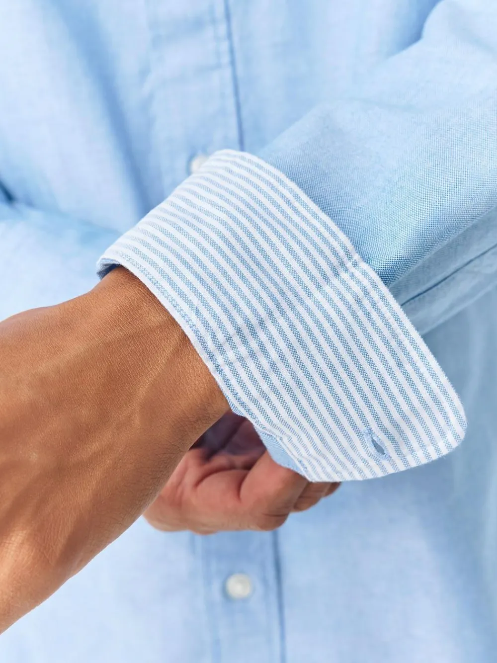 Next Light Blue Regular Fit Long Sleeve Oxford Shirt^ Shirts|Occasionwear