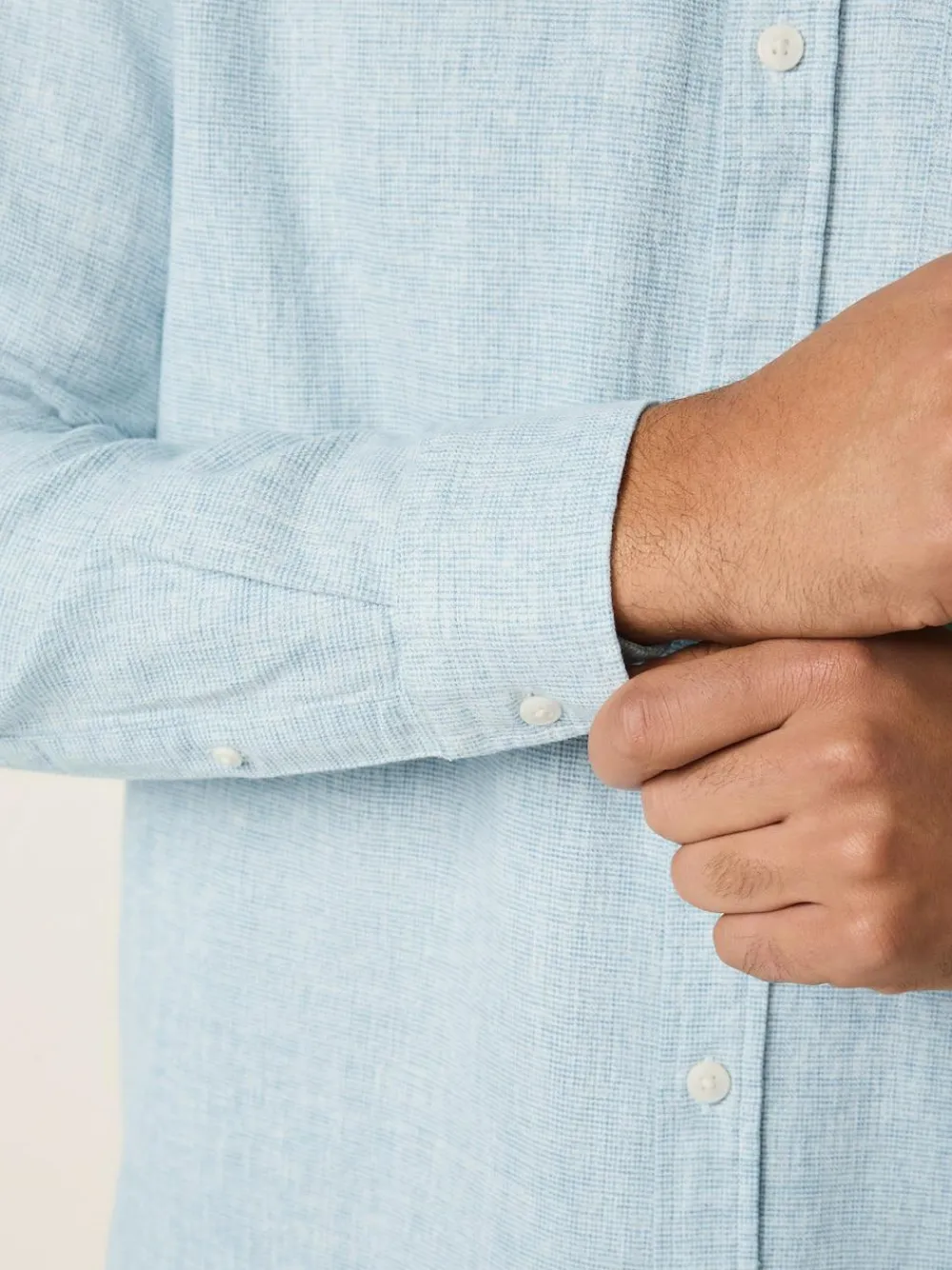 Next Standard Collar Cotton Linen Blend Long Sleeve Shirt^ Shirts