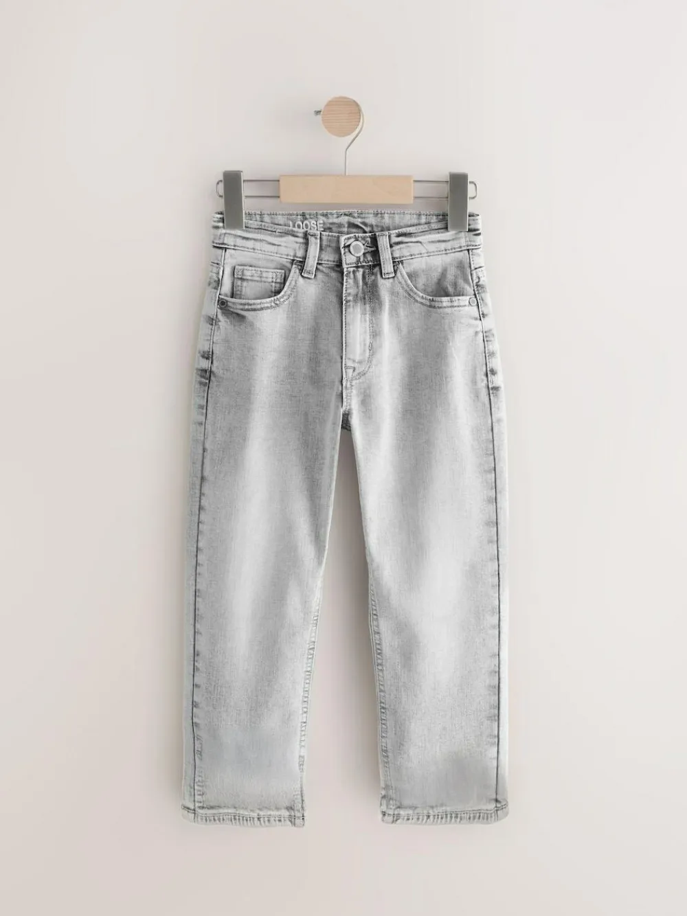 Outlet Next Light Grey Loose Fit Stretch Jeans (3-17yrs)