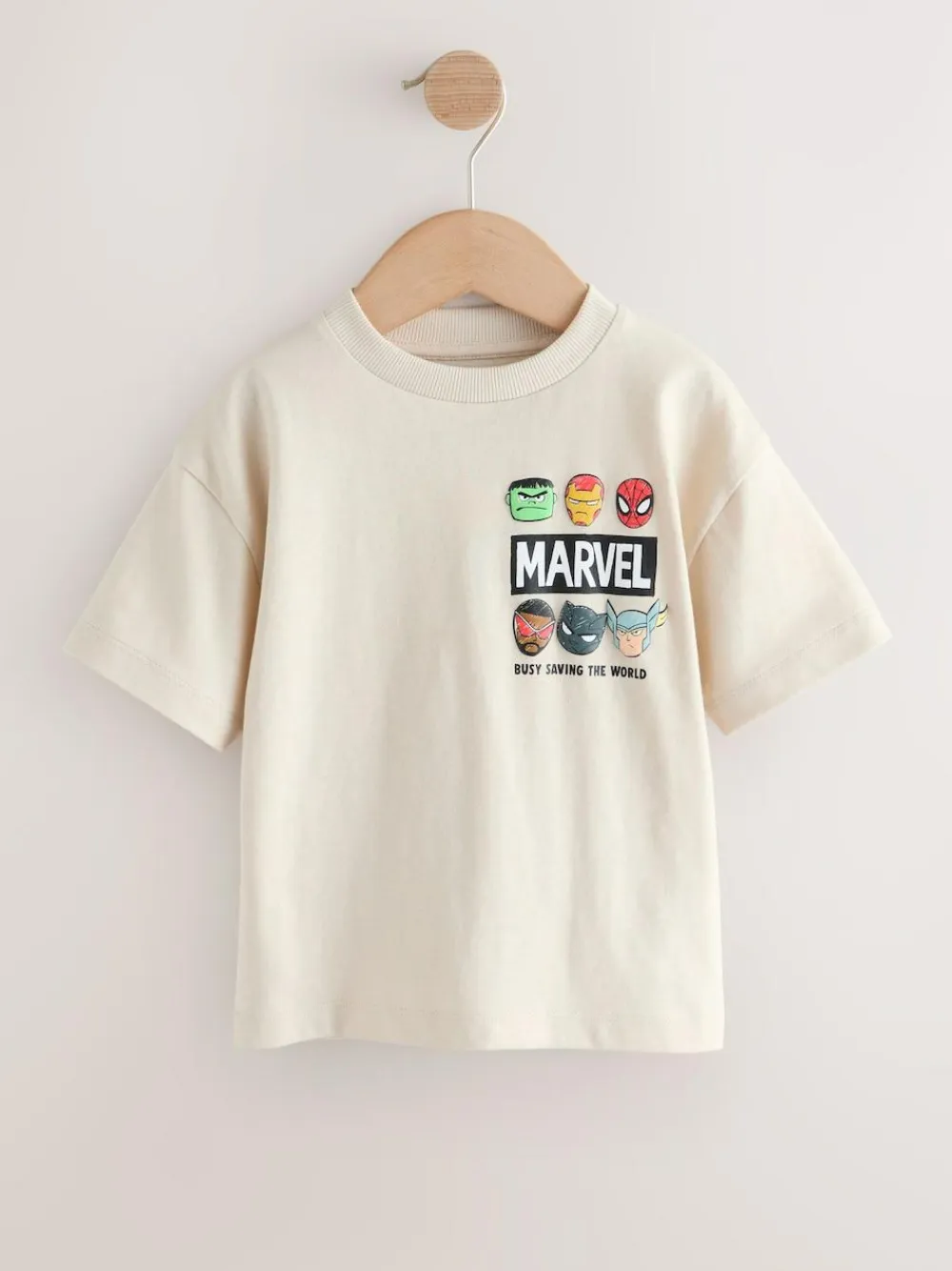 Next Marvel Short Sleeve Cotton T-Shirt (3mths-8yrs)^BOY Newborn Clothing|Tops