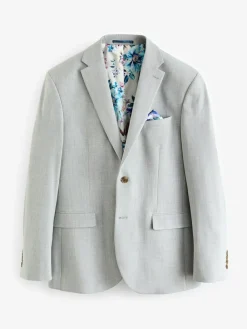 Next Regular Fit Motionflex Stretch Suit Jacket^ Grey Suits