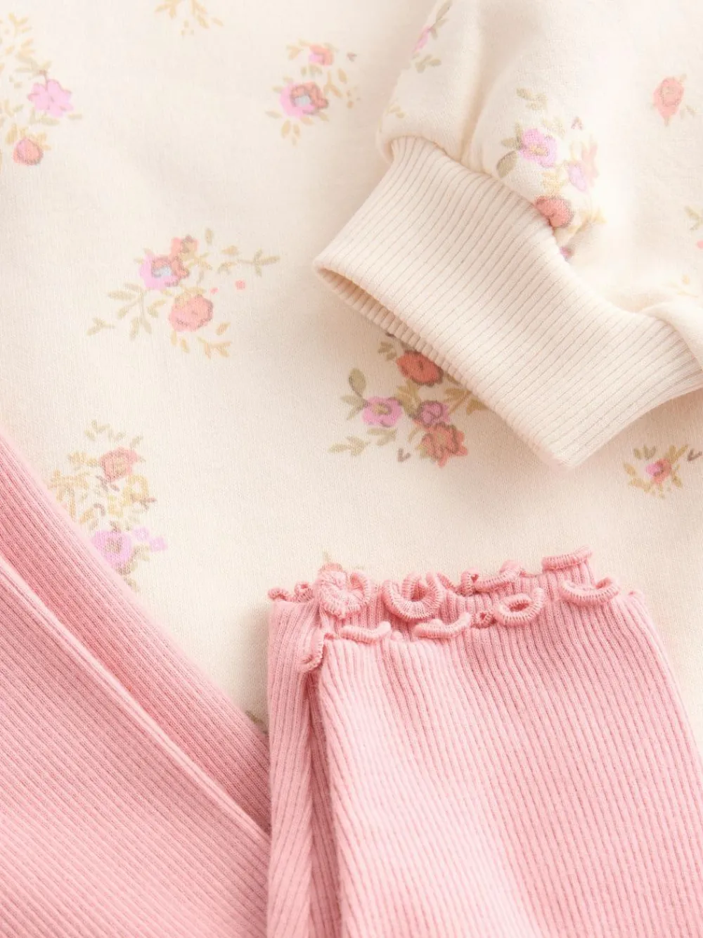 Next Light Pink Ditsy Floral Collar Sweatshirt and Leggings Set (3mths-7yrs)^ Sweatshirts & Hoodies|Sets & Co-Ords