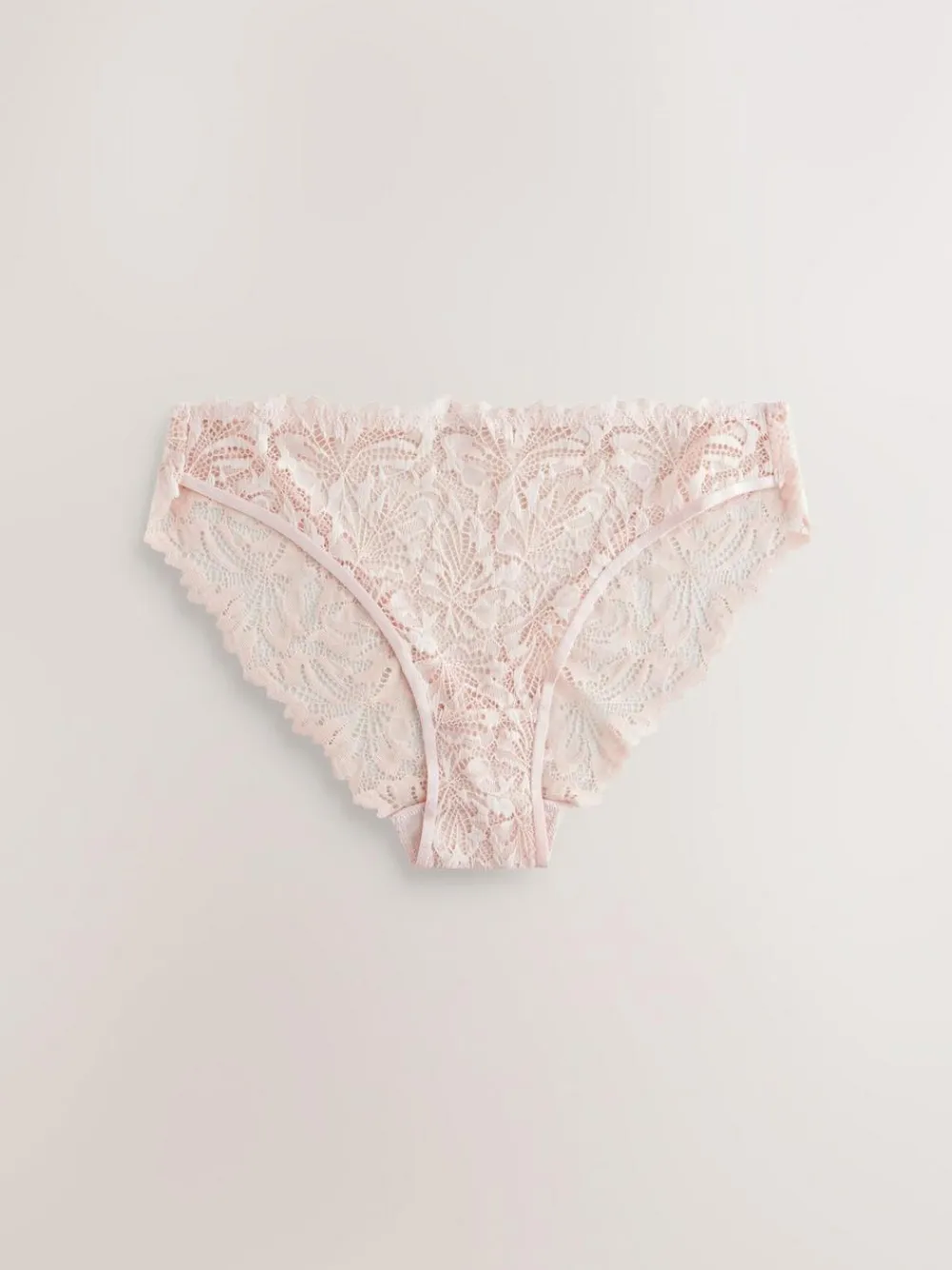 Next Light Pink High Leg Ultimate Comfort Lace Knickers 2 Pack^Women Panties