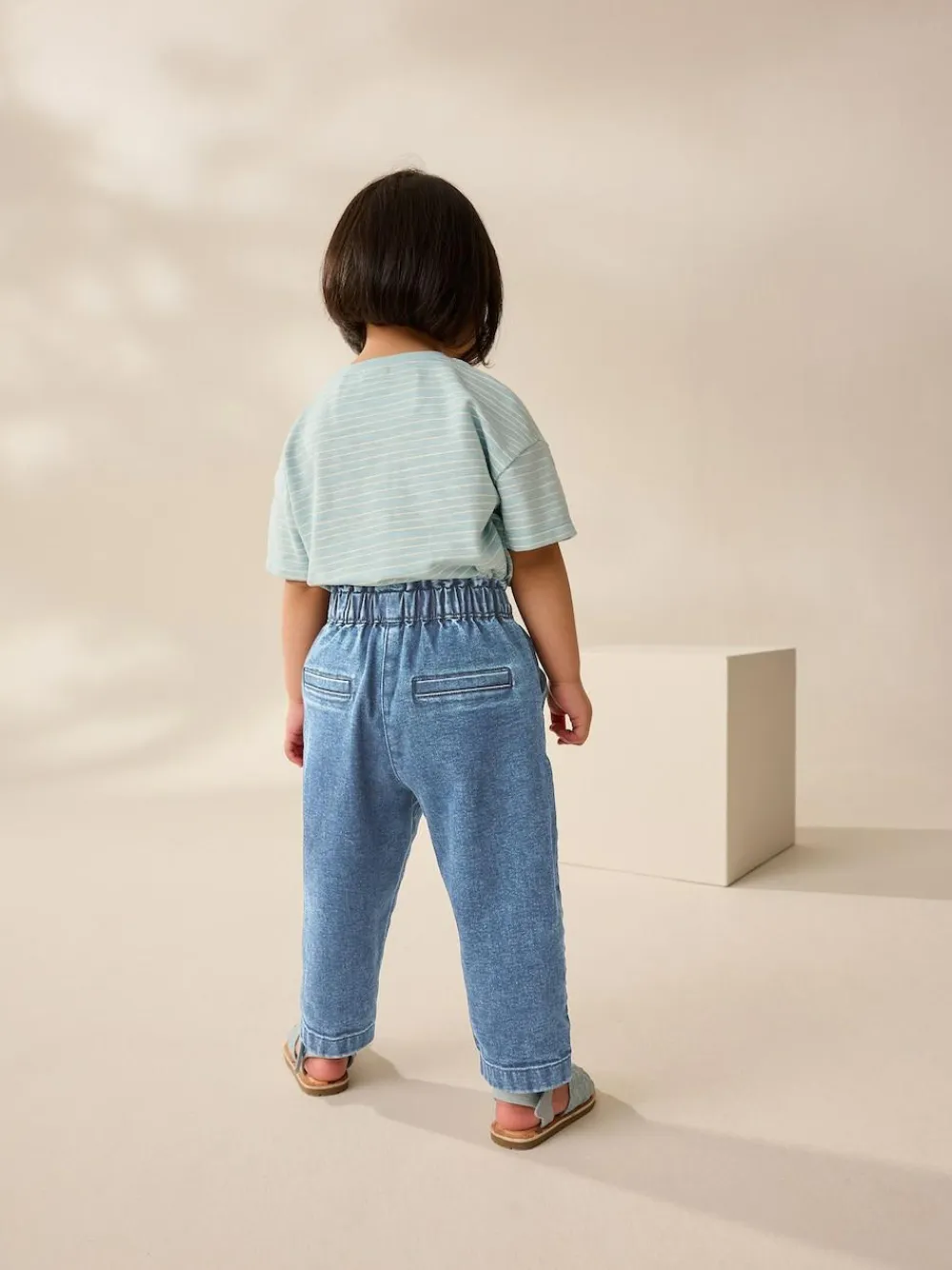New Next Tie Waist Jeans (3mths-7yrs) Light Wash