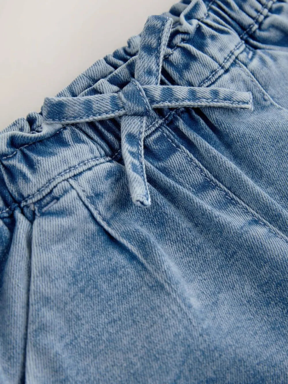 New Next Tie Waist Jeans (3mths-7yrs) Light Wash