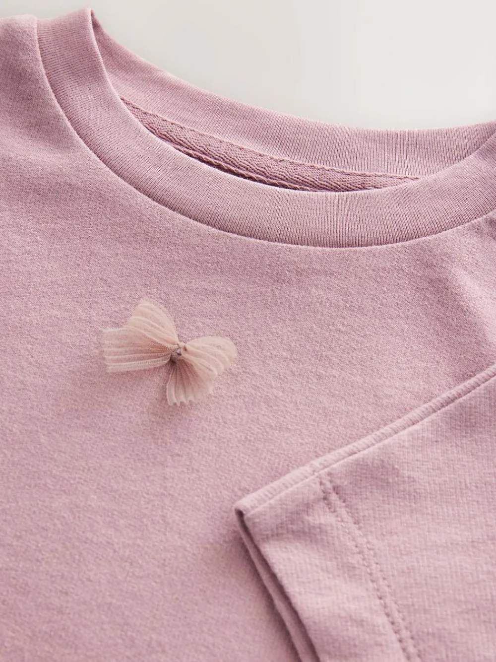 Clearance Next Boxy Bows T-Shirt (3-16yrs) Lilac Purple