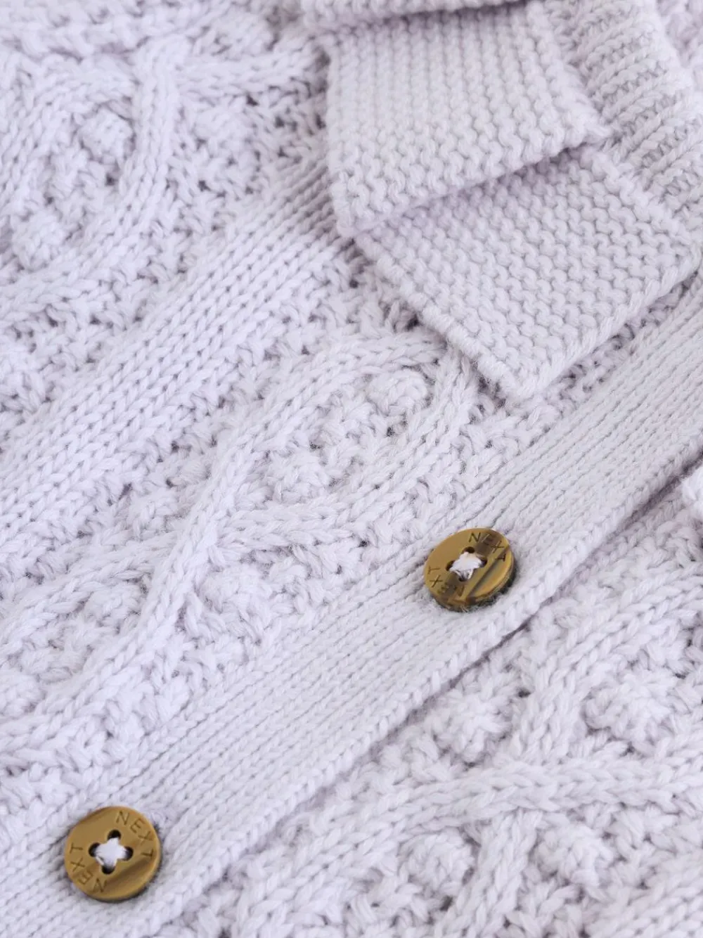 Best Next Lilac Purple Frill Collar Knitted Baby Cardigan (0mths-2yrs)