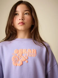 Discount Next Sweatshirt and Flare Leggings Set (3-16yrs) Lilac Purple