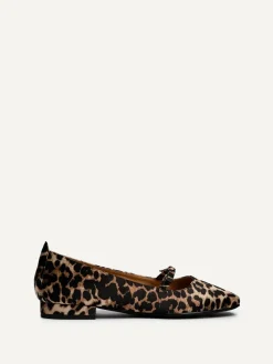 Outlet Linzi Cressida Ballet Pumps With Bow Detail Animal