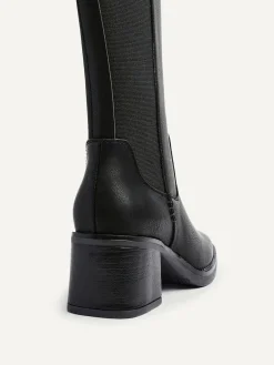 Linzi Reason Block Heel High Leg Boots With Back Stretch Panel^Women Boots & Wellies|Boots