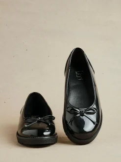 Sale Linzi Black Wide Fit Wendi Pumps With Bow Detail