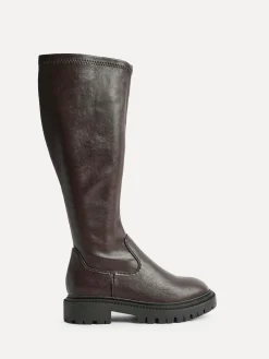 Linzi Hallie High Leg Stretch Boots Brown