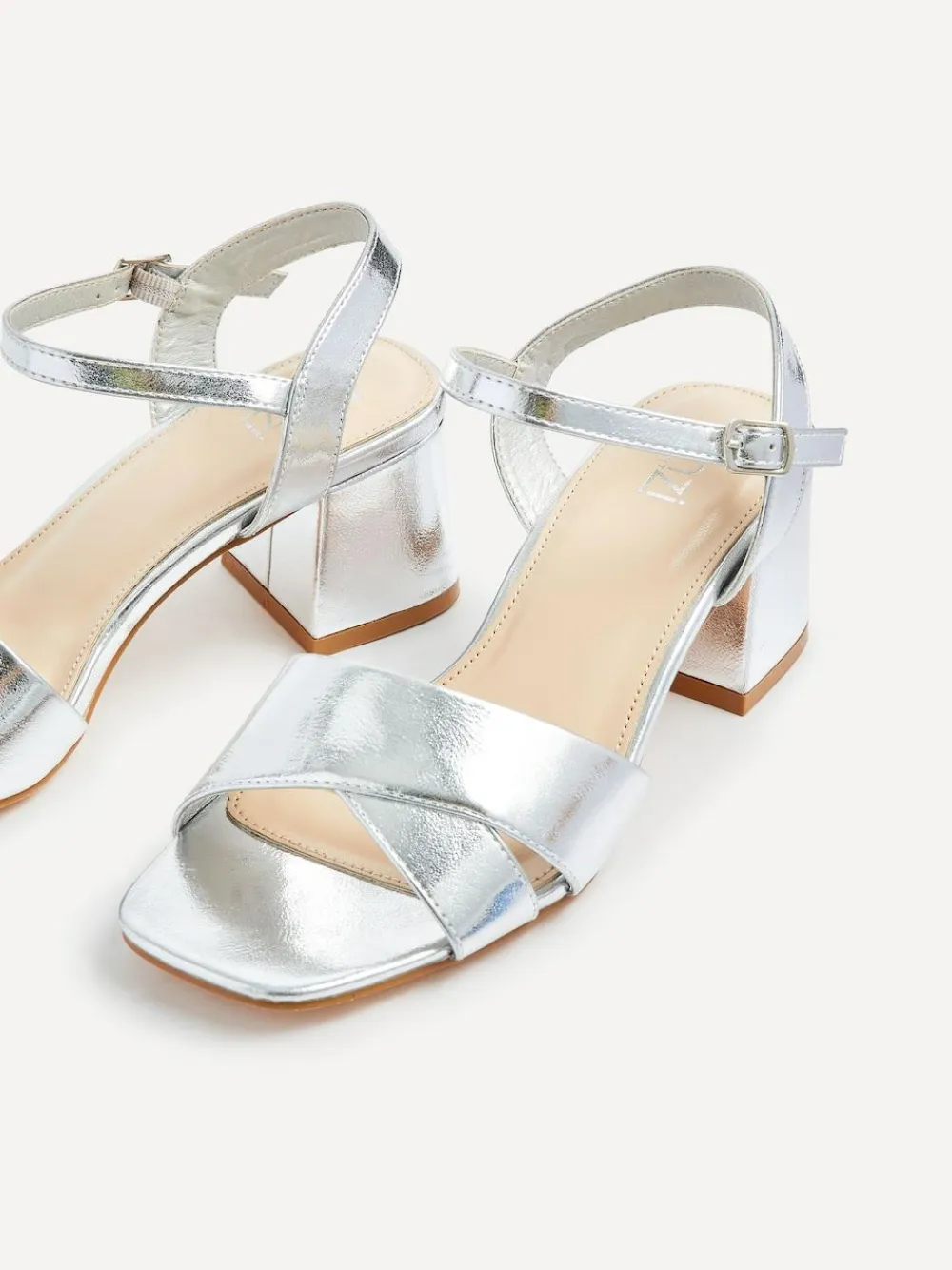 Linzi Vivian Wide Fit Heeled Sandals With Crossover Front Strap^Women Wide Fit & Extra Wide Fit|Heels