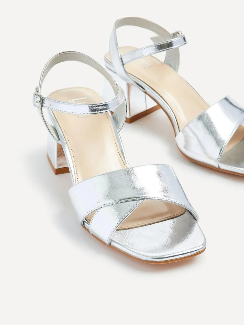 Linzi Vivian Wide Fit Heeled Sandals With Crossover Front Strap^Women Wide Fit & Extra Wide Fit|Heels
