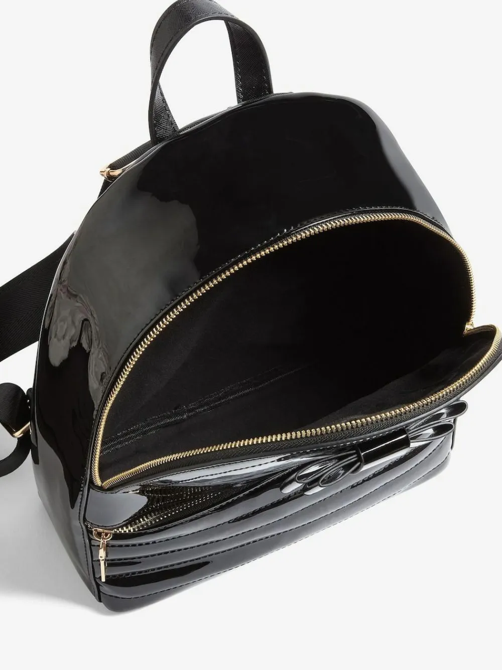 Hot Lipsy Bow Detail School Backpack Black