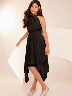Lipsy Hanky Hem Halter Occasion Dress (7-16yrs)^ Occasionwear