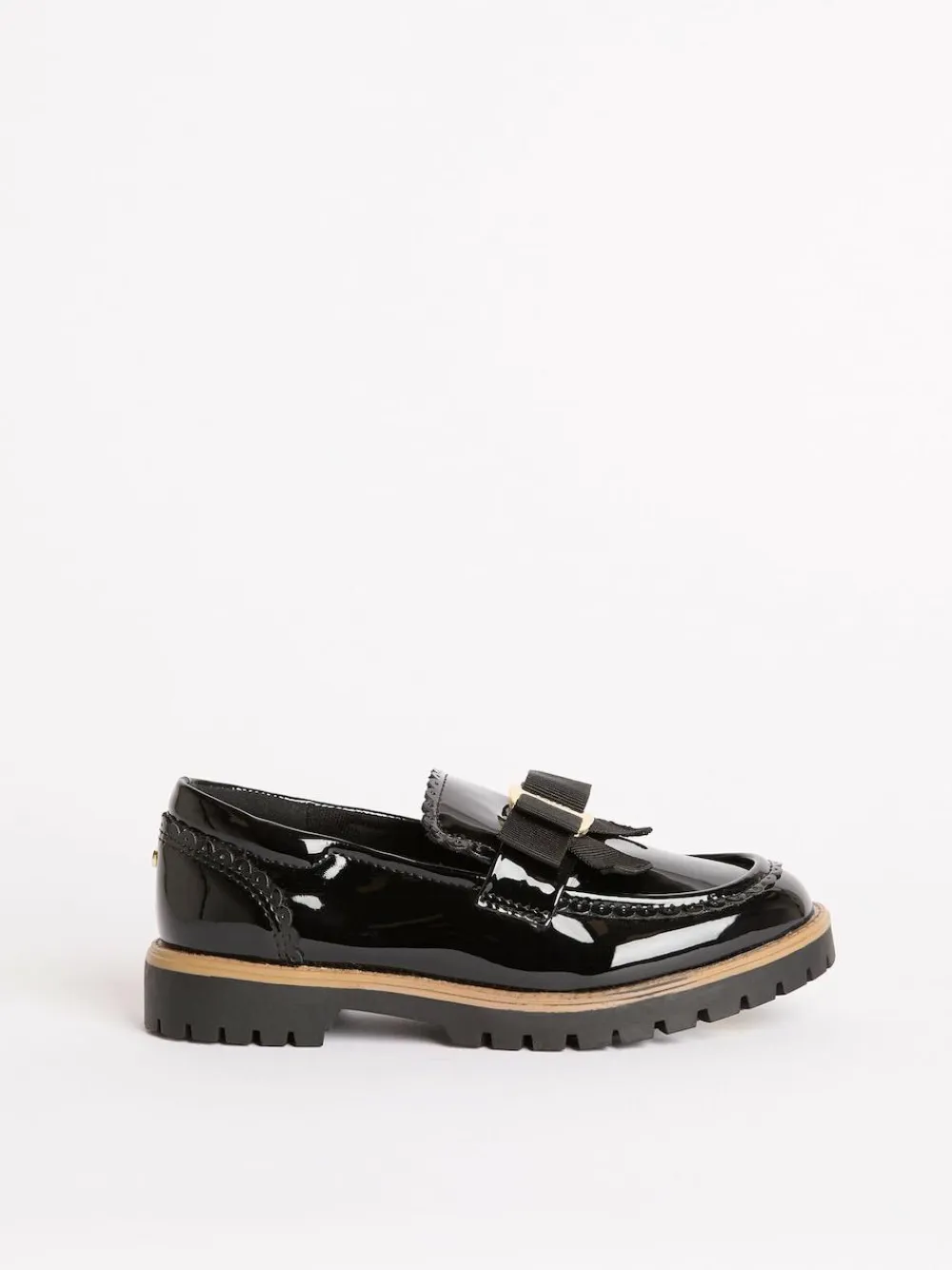 Online Lipsy Black Patent Bow Detail Loafer School Shoes