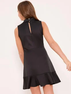Lipsy Black Scuba Corsage Dress (5-16yrs)^ Dresses