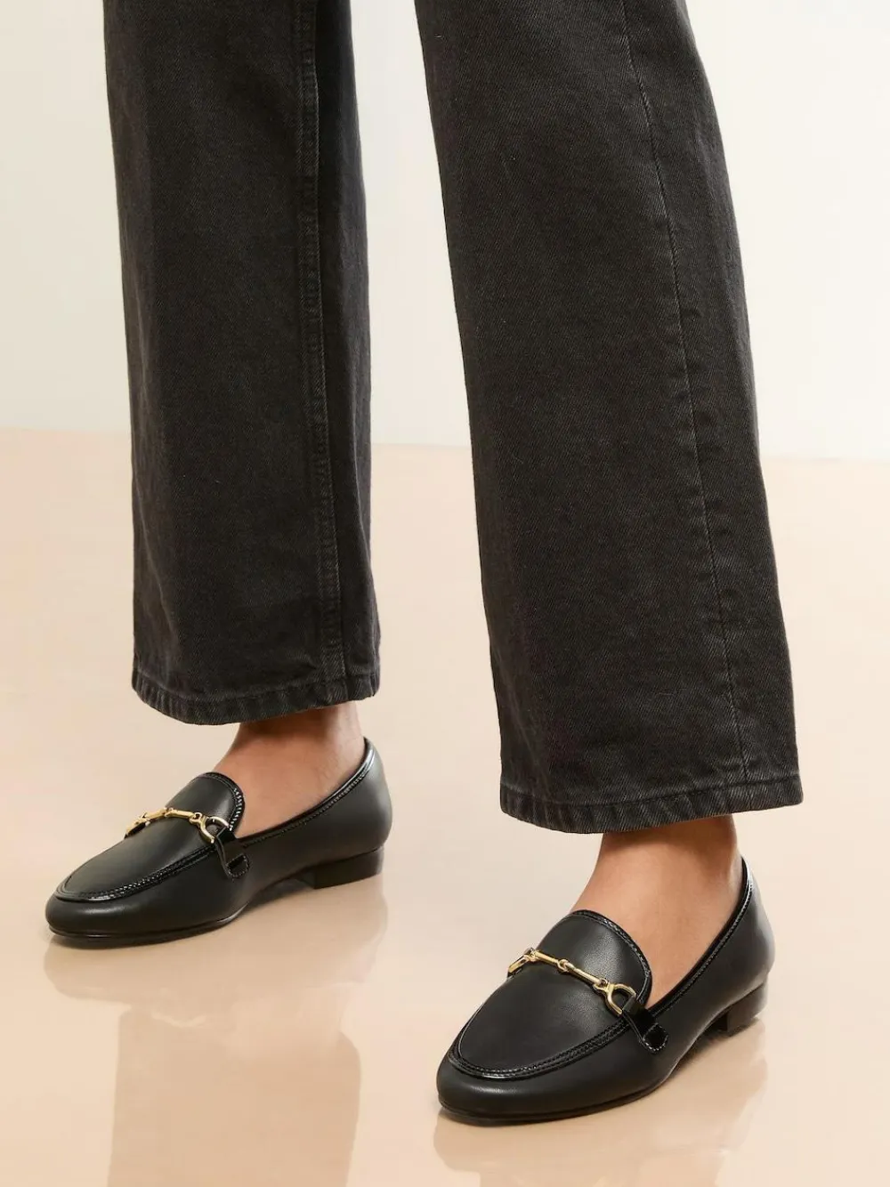 Best Lipsy Standard Fit Snaffle Faux Leather Loafers Black
