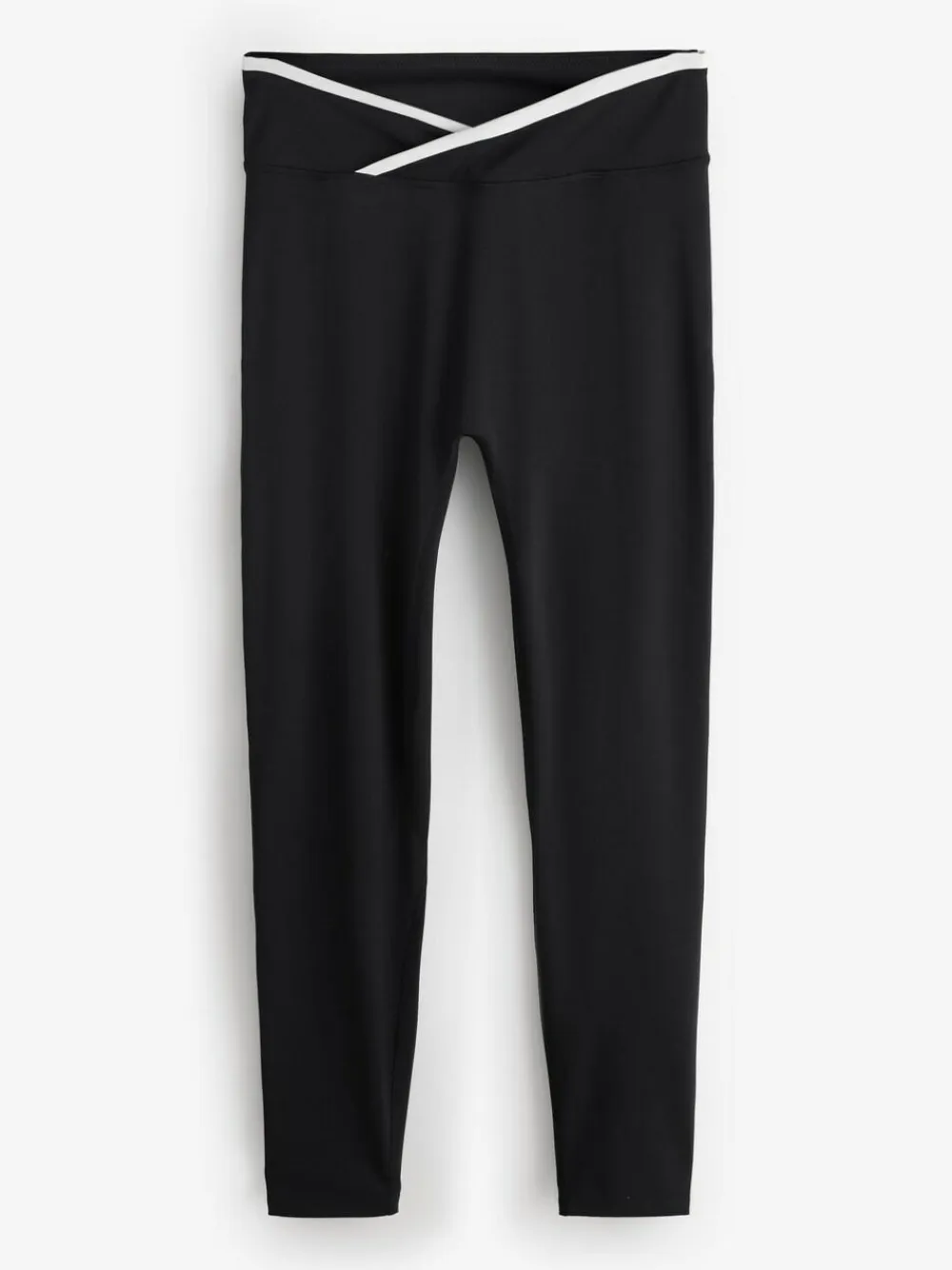 Best Lipsy Black Tipped Cross-Over Waist Leggings