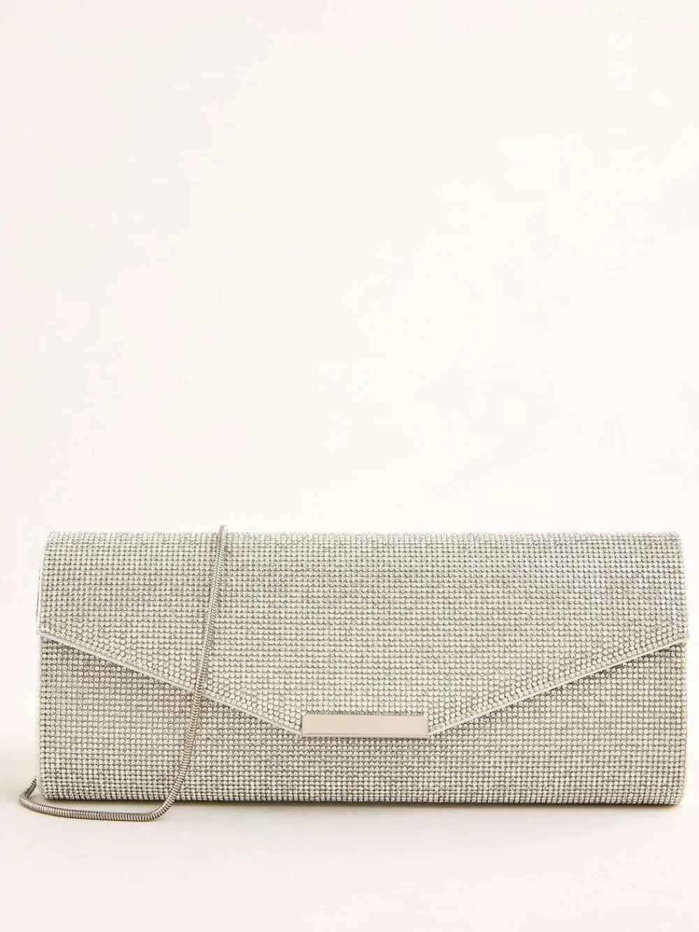 Lipsy Silver Hotfix Clutch Bag^Women Bags