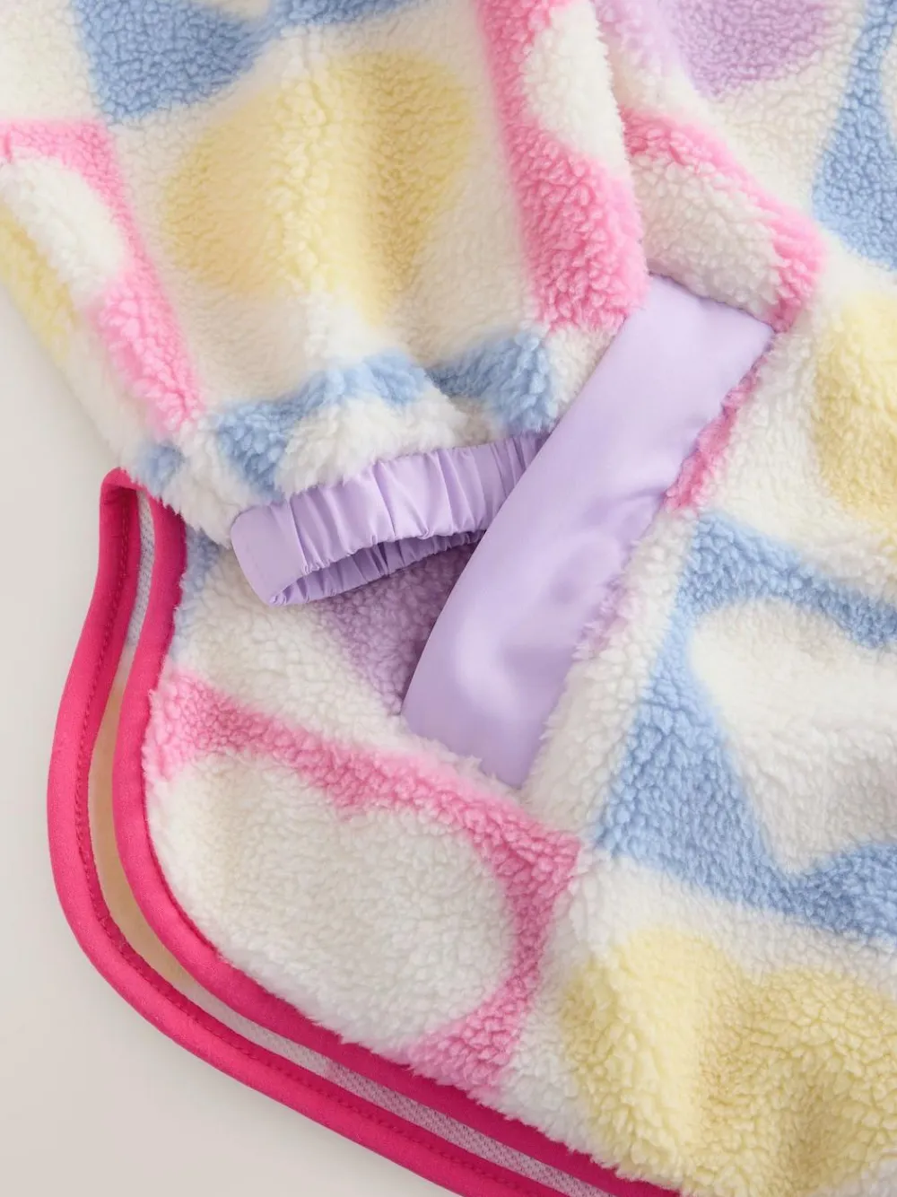 Little Bird by Jools Oliver Multi Heart Colourblock Borg Fleece^Women Hoodies & Sweatshirts|Coats & Jackets