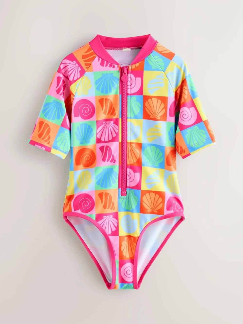 Little Bird by Jools Oliver Shell Print Zip Through Swimsuit^ Swimwear|Swimwear