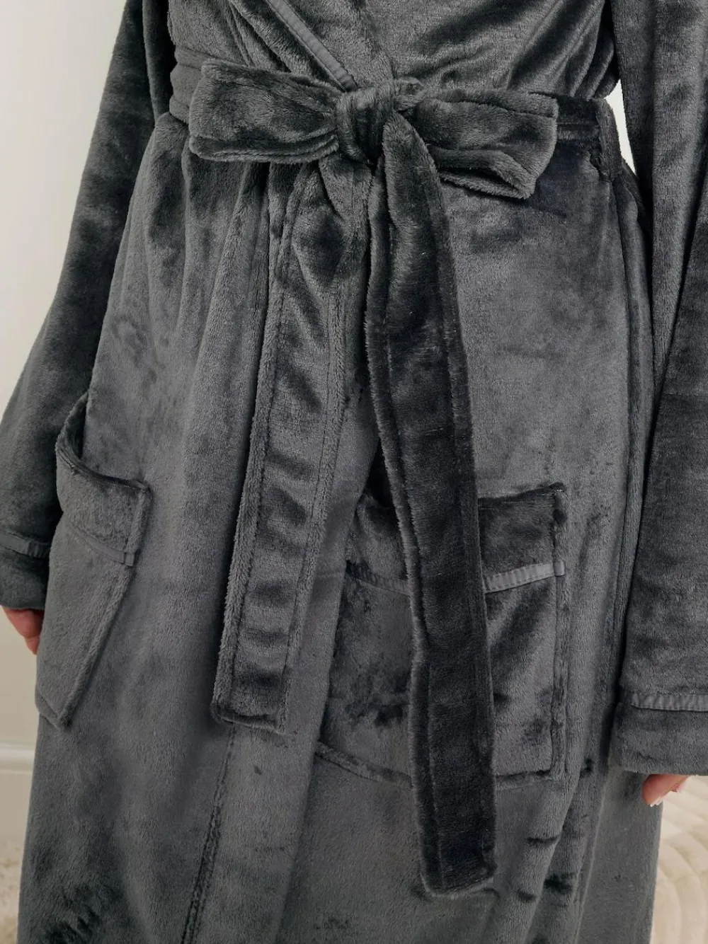 Best Long Tall Sally Grey Ribbon Shawl Maxi Robe