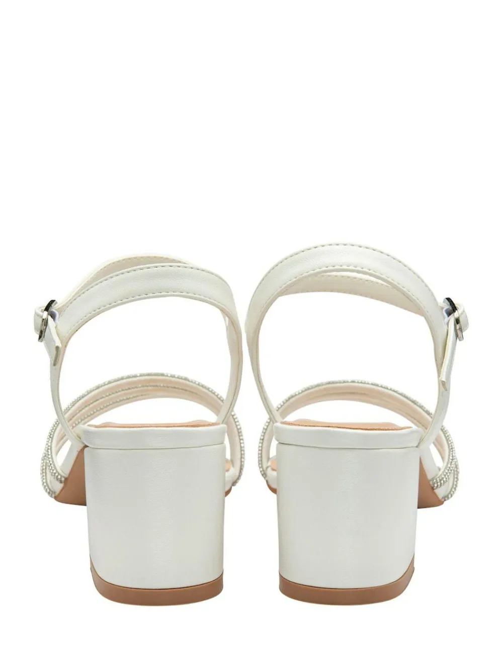 Hot Lotus White Heeled Occasion Sandals