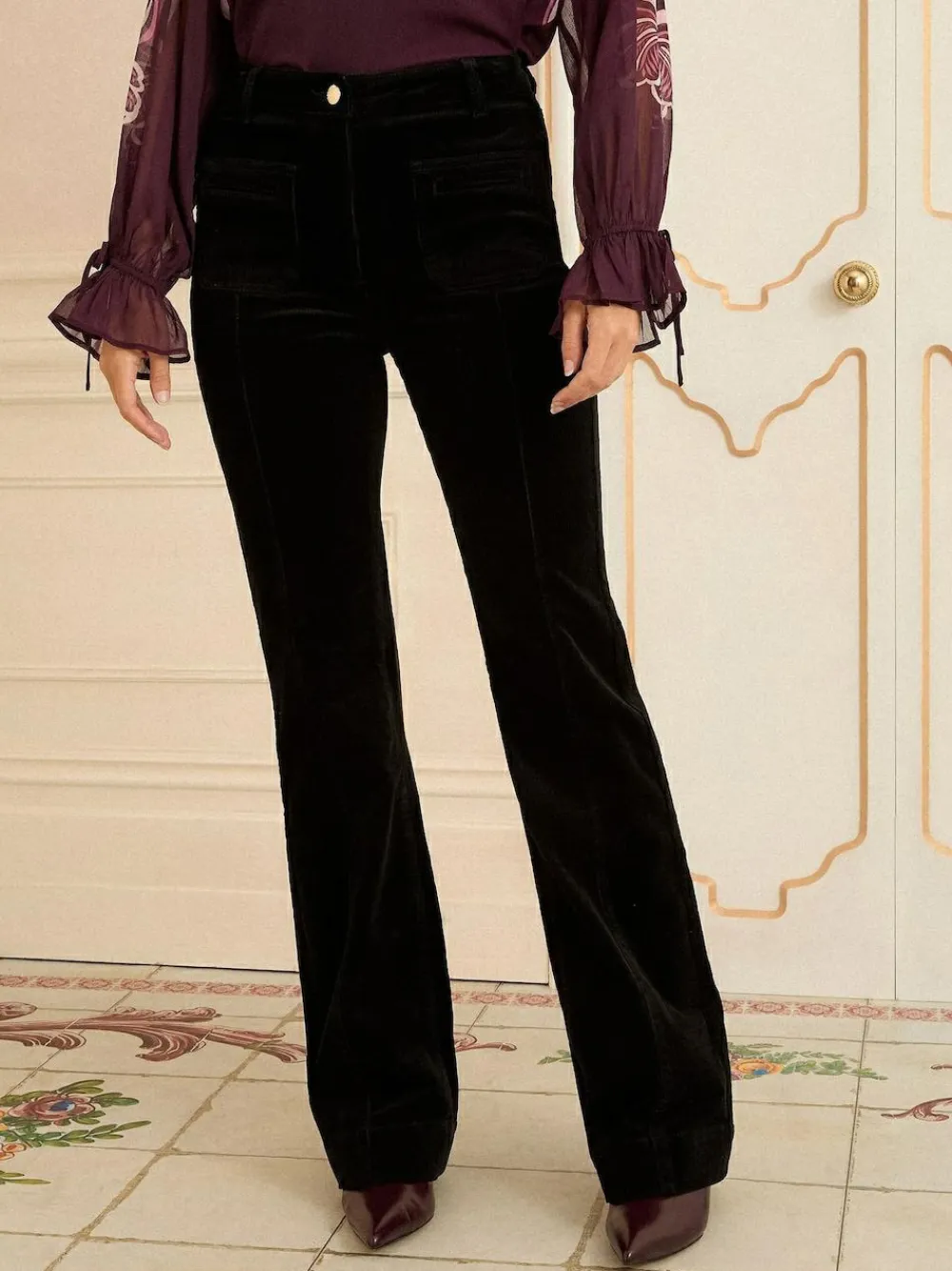 Love & Roses Black Cord Bootcut Jeans^Women Pants