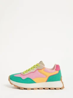 Love & Roses Mix Material Retro Comfort Jogger Trainers^Women Sneakers