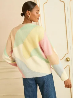 Love & Roses Multicoloured Cosy Print Knitted Jumper^Women Nightwear|Knitwear