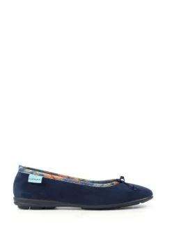 Lunar Blue Bow Tartan Trim Pump Slippers^Women Slippers
