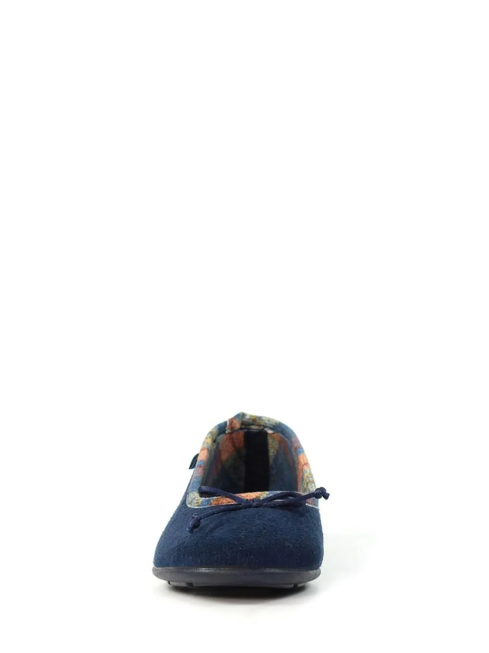 Lunar Blue Bow Tartan Trim Pump Slippers^Women Slippers