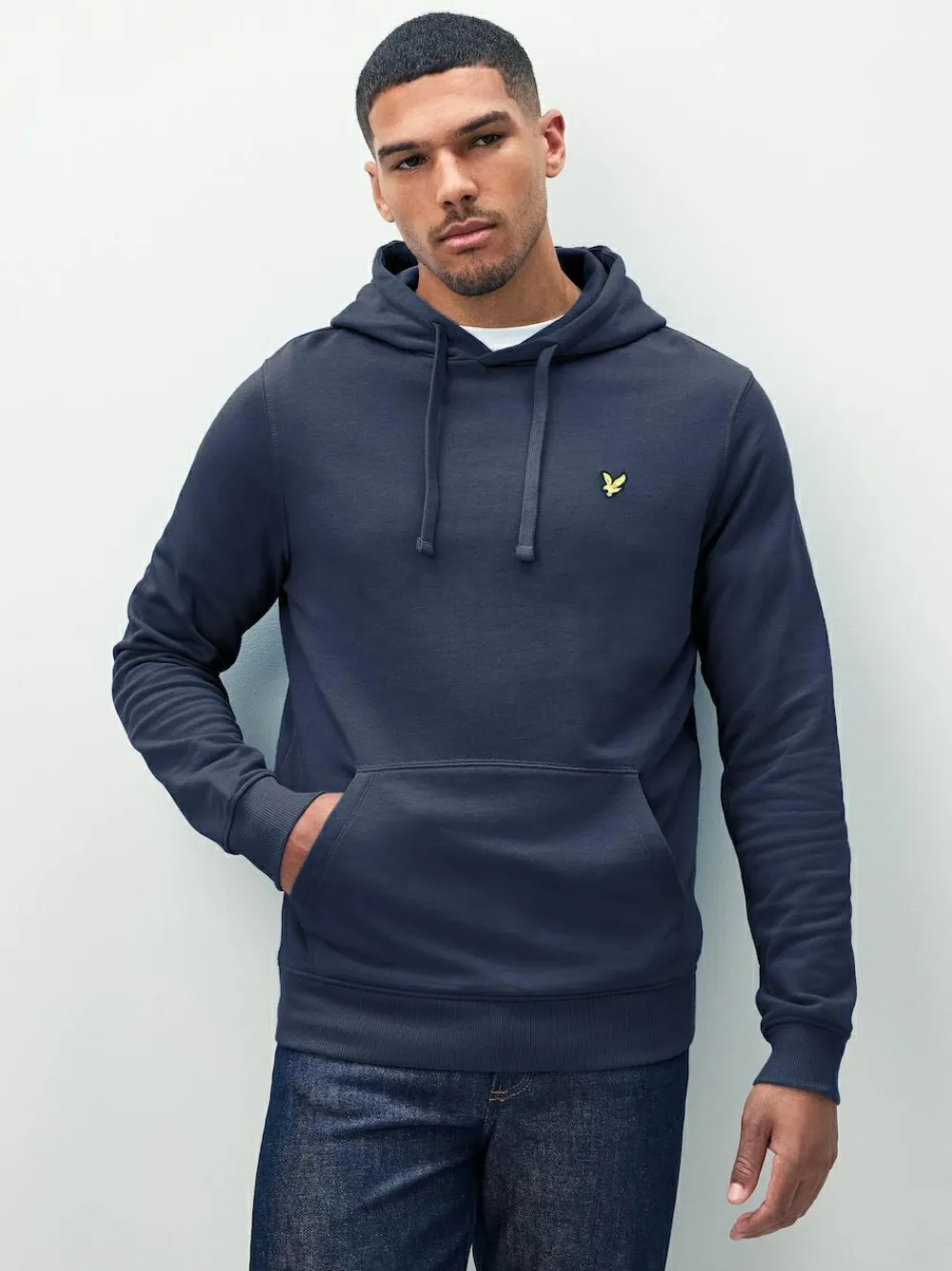 Hot Lyle & Scott Navy Pullover Hoodie