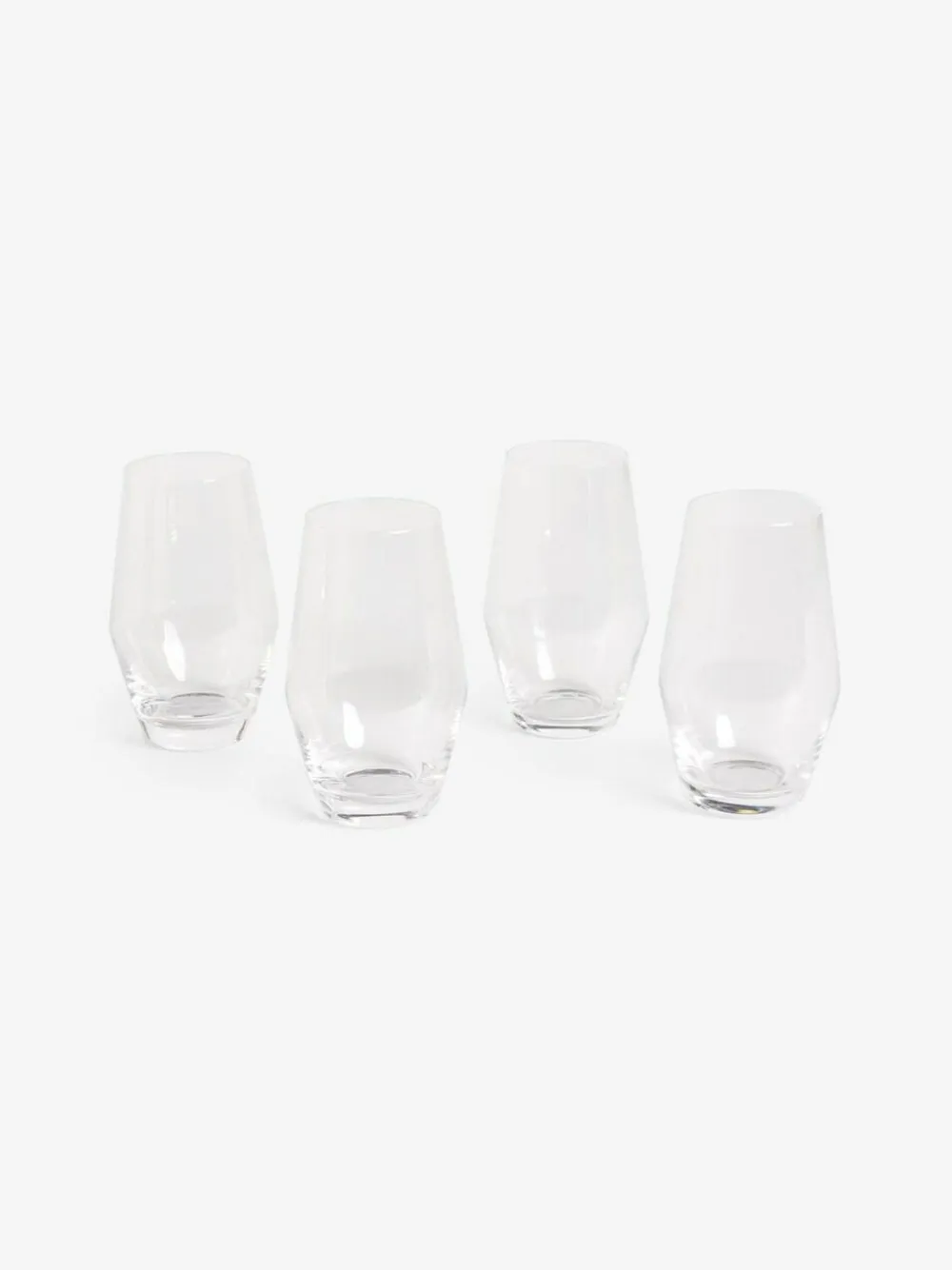 Clearance MADE.COM Clear Velma Crystal Tapered Set of 4 Tall Tumbler Glasses