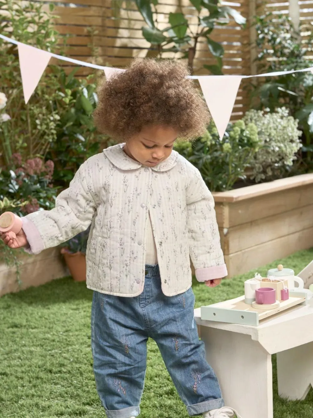 Mamas & Papas Blue Lavender Embroidered Jeans