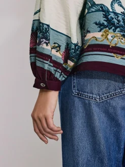 Next Keyhole Detail Relaxed Long Sleeve Blouse^Women Blouses & Shirts