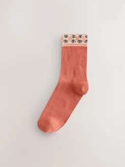 New Next Ankle Socks 5 Pack Marrakesh Mix Print