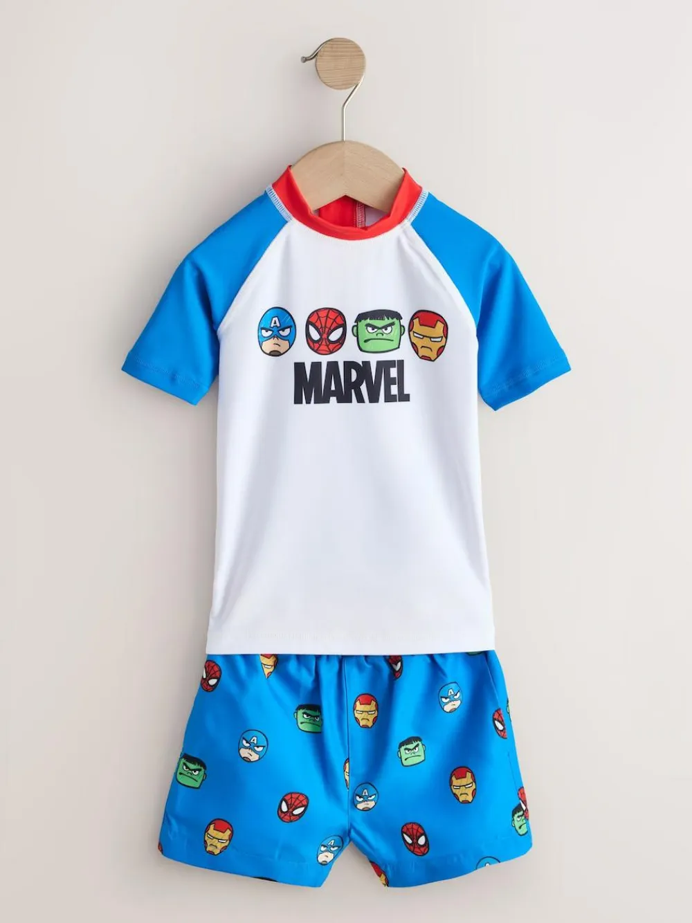 Discount Next Rash Vest and Swim Shorts Set (3mths-7yrs) Marvel