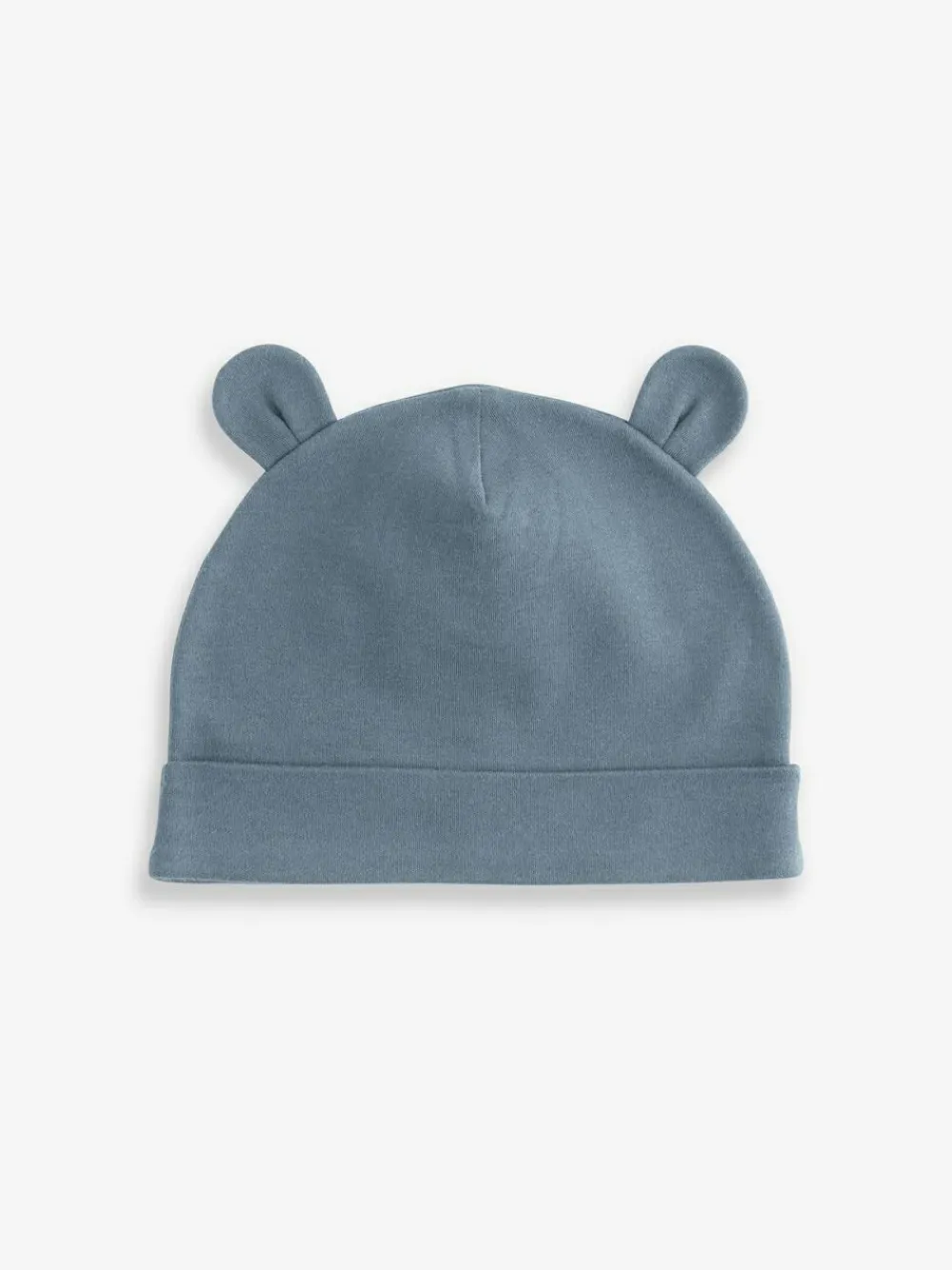 Next Mid Blue Baby 100% Cotton Beanies 3 Pack (0-18mths)^BOY Hats & Scratch Mitts|Newborn Accessories