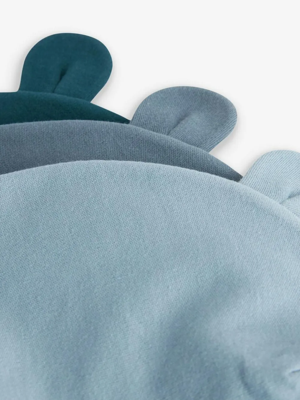 Next Mid Blue Baby 100% Cotton Beanies 3 Pack (0-18mths)^BOY Hats & Scratch Mitts|Newborn Accessories