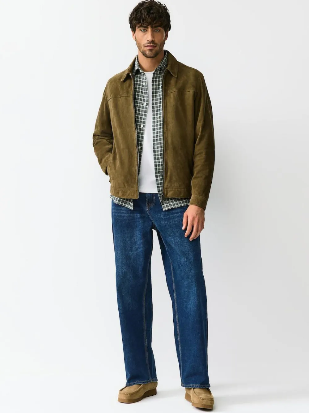 Next Mid Blue Baggy Fit Authentic Stretch Denim Jeans^ Jeans|Jeans