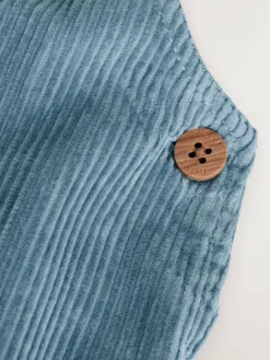 Next Mid Blue Cord Dungarees and Bodysuit Set (0mths-2yrs)^BOY Newborn Clothing|Sets & Co-Ords
