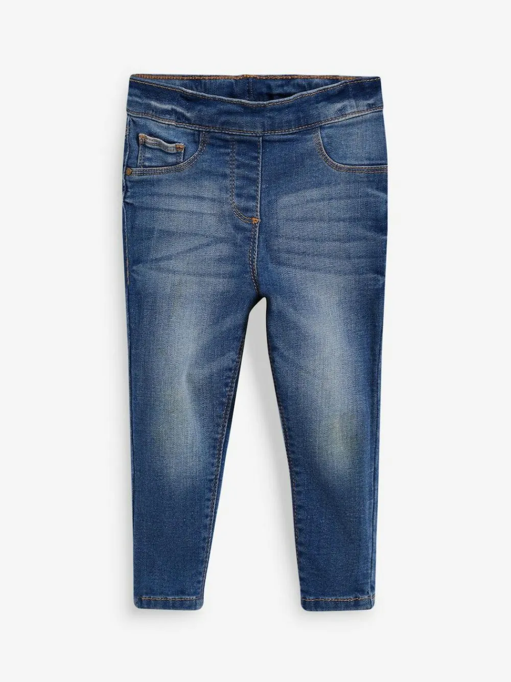 New Next 1 Pack Elasticated Waist Jeggings (3mths-7yrs) Mid Blue Denim