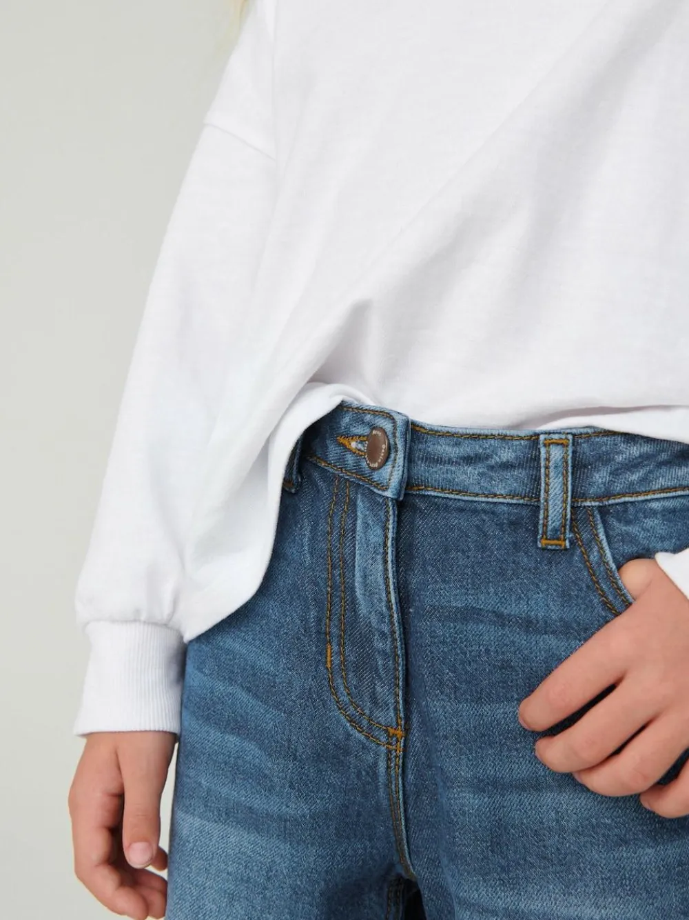 New Next Mom 100% Cotton Jeans (3-16yrs) Mid Blue Denim