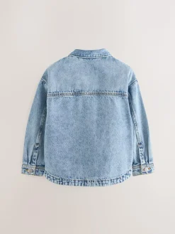 Next Mid Blue Denim Shacket (3-16yrs)^ Jackets & Coats|Snowsuits & Coats