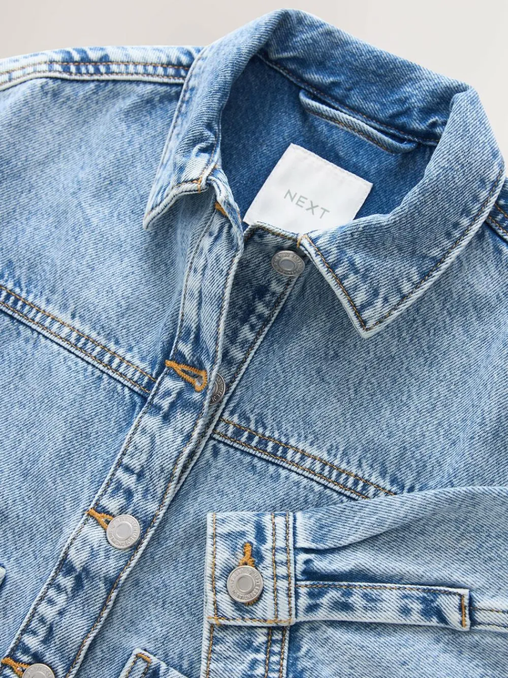 Next Mid Blue Denim Shacket (3-16yrs)^ Jackets & Coats|Snowsuits & Coats