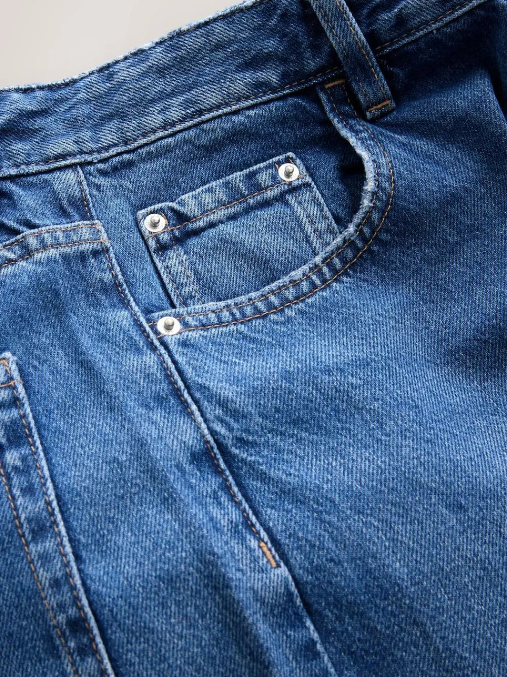 New Next Straight Leg Jeans Mid Blue Denim