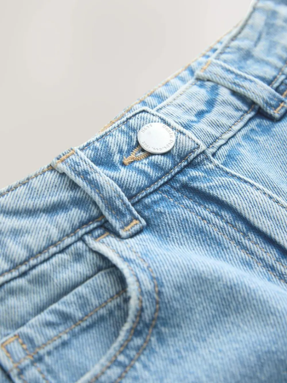 Best Next Mid Blue Floral Appliqué Wide Leg Jeans (3-16yrs)